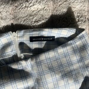 Brandy Melville Blue Plaid Skirt